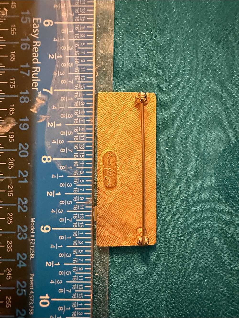 Enamel Rectangular Multi-Color brooch - Picture 2 of 3